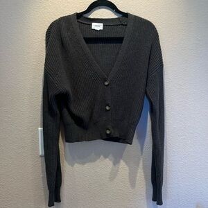 Ardene Women’s Chunky Knit Dark Gray Cardigan Sweater Size Small